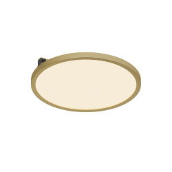 Светильник для трека SHINE FLOW со светодиодом, D198*H27, 48V DC, 15W, RA?90, 3000K, IP20, сатинированная латунь, алюминий, Denkirs DK5763-SB