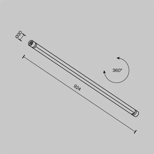 Светильник Basis для системы освещения Shelf 3000К 24Вт 100° (Черный) - фото 2
