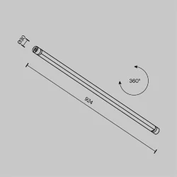 Светильник Basis для системы освещения Shelf 3000К 24Вт 100° (Черный)