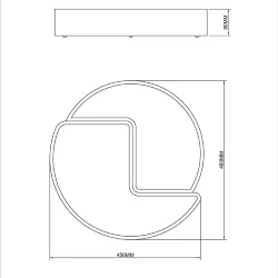 Потолочный светильник FR6093CL-L48W Пазл / Puzzle 52 Вт LED с пультом ДУ (Белый) FR6093CL-L48W
