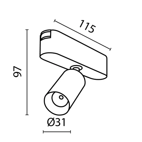 Трековый светильник Фокус / Focus Led Radity 3000K 5Вт 36° (Черный) TR103-1-5W3K-M-B - фото 4