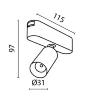 Трековый светильник Фокус / Focus Led Radity 3000K 5Вт 36° (Черный) TR103-1-5W3K-M-B - фото 4