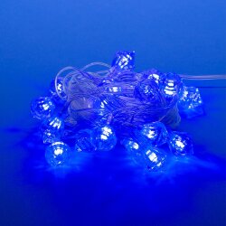 ULD-S0280-020-DTA BLUE IP20 DIAMONDS Гирлянда светодиодная Бриллианты, с контроллером, 2.8м, 20 светодиодов, Синий свет, Провод прозрачный.