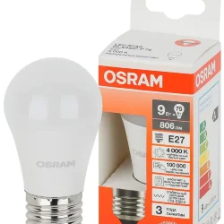Лампа светодиодная LS 9W/4000K (=75W) E27 | LED Star 3Y | Шарик | - OSRAM