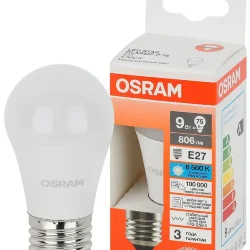 Лампа светодиодная LS 9W/4000K (=75W) E27 | LED Star 3Y | Шарик | - OSRAM