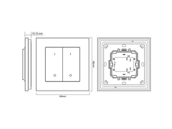 'Настенная радио панель EASYBUS, ES-B-W-K2-NB. Фото 3