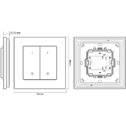 'Настенная радио панель EASYBUS, ES-B-W-K2-NB 007498