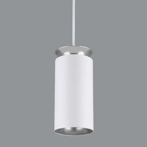 Подвесной светодиодный светильник 9+4W 4200К белый матовый/серебро - фото 1