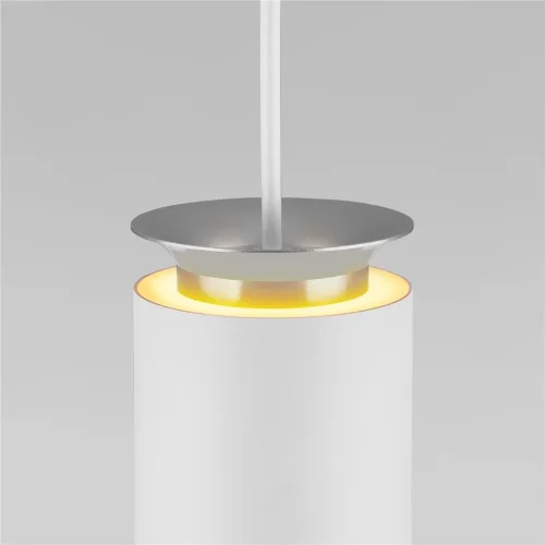 Подвесной светодиодный светильник DLS021 9+4W 4200К белый матовый/серебро - фото 4