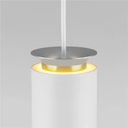 Подвесной светодиодный светильник DLS021 9+4W 4200К белый матовый/серебро (045502)