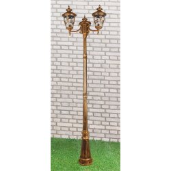 Diadema F/3 черное золото уличный трехрожковый светильник на столбе IP44 GLYF-8046F/3 (030678)