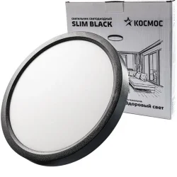 Светильник светодиодный SLIM BLACK 24Вт 4500К IP40 1620лм 230В 230х25мм КОСМОС KSlim24w_B4500K