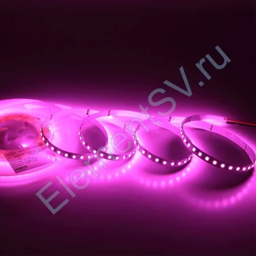 Светодиодная лента Standart Pro class, 2835, 120 led/m, 8mm, без скотча, pink, 24V, IP20, SL23 - фото.