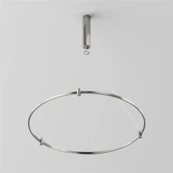 Готовая конструкция круглая D800мм c основанием под блок питания без светильников и блока питания, платина (Платина) TFC-Flar-H01-PT