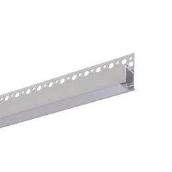 Алюминиевый профиль встраиваемый в гипсокартон 187 (белый, 2000x42,5x20 мм с рассеивателем)