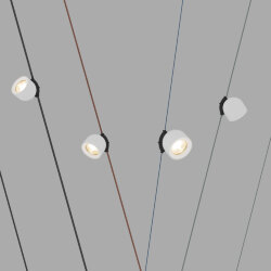 Поворотный светильник для трека-ремня Belty, серия Spot, со светодиодом, D100*H107мм, 48V DC, 12W, RA90, 38°, 3000K, IP20, белый с черным, алюминий, Denkirs DK5541-WH+BK