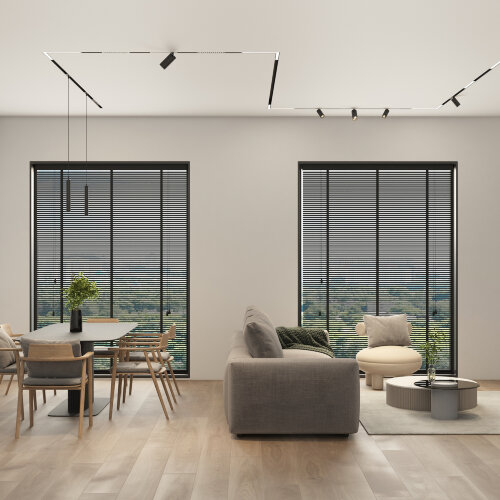 DK8114-BK Угловой светильник SIMPLE LINEAR 18W 3000K, черный. Фото 4