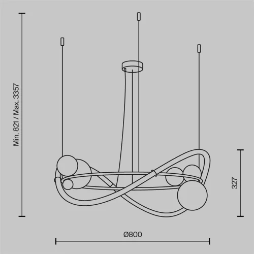 Подвесной светильник Oasis 3000К 53Вт (Латунь) - фото 11