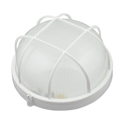 ULW-K22A 8W-4000K IP54 WHITE Светильник светодиодный влагозащищенный, Круг с решеткой, Белый свет 4000K, 600Лм, Диаметр 188мм, Корпус белый