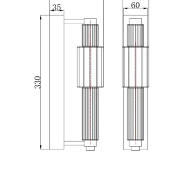 Настенный светильник (бра) Verticale 3000К 8Вт (Хром)