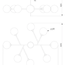 Люстра Freya FR5115PL-08BZ (Латунь)