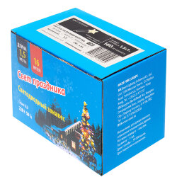 ULD-C1510-160-DTA WARM WHITE IP20 Занавес светодиодный с контроллером, 1.5х1м, 160 светодиодов, Теплый белый свет, Провод прозрачный.