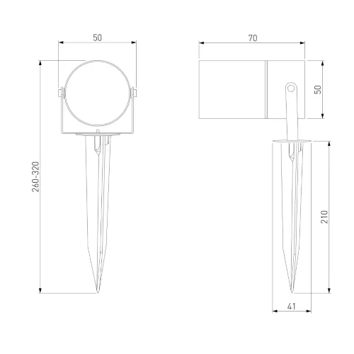 Ландшафтный поворотный светильник Landscape LED 3000K черный IP54 043 FL LED черный - фото 7