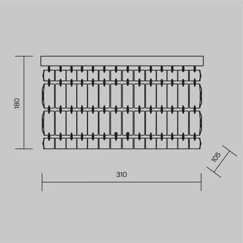 Настенный светильник (бра) Dune E14х2 60Вт (Хром) - фото