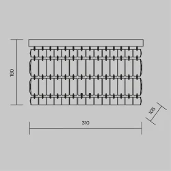 Настенный светильник (бра) Dune E14х2 60Вт (Хром)