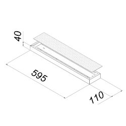 Универсальный офисный светодиодный светильник 10 Вт IP44 595x110x40 мм 6000K Опал