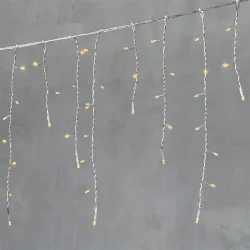 Гирлянда Бахрома 3,1 x 0,5 м Желтая 220В, 150 LED, Провод Прозрачный ПВХ, IP54