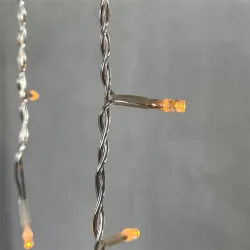 Гирлянда Бахрома 3,1 x 0,5 м Желтая 220В, 150 LED, Провод Прозрачный ПВХ, IP54