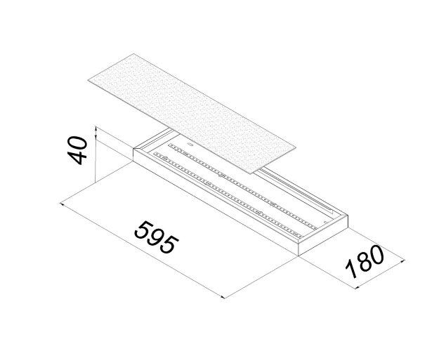 Универсальный офисный светодиодный светильник 20 Вт IP20 595x180x40 мм 6000K Опал - фото 2