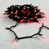 Гирлянда Нить 10м Красная 24В, 75 LED, Провод Черный Каучук, IP65. Фото 5.