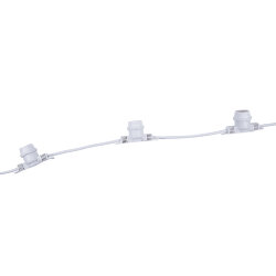 UDL-K110 40-E27-10M IP65 WHITE BELT-LIGHT Гирлянда Белт-лайт, 10м + 1.5м сетевой шнур, 40 патронов E27, шаг 25см, Белая, TM Uniel
