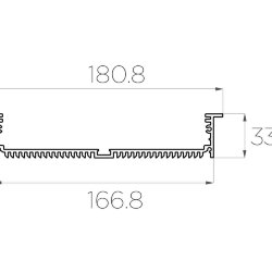 Профиль врезной алюминиевый LC-LPV-32180-2 Anod