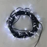 Гирлянда Нить с Контроллером 10м Белая 220В, 100 LED, Провод Черный ПВХ, IP20. Фото 1.