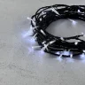 Гирлянда Нить с Контроллером 10м Белая 220В, 100 LED, Провод Черный ПВХ, IP20. Фото 3.