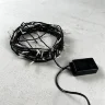Гирлянда Нить с Контроллером 10м Белая 220В, 100 LED, Провод Черный ПВХ, IP20. Фото 5.