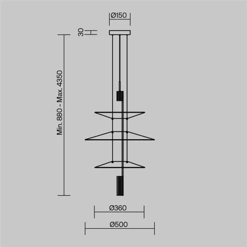 Подвесной светильник Freya FR6190PL-L7WB (Черный) - фото 8