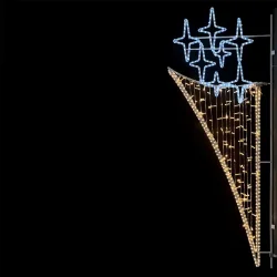 Светодиодная Консоль «Факел», 75 x 200 см, Тепло-Белая, 220В