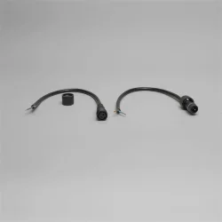 Коннектор 220В Папа-Мама 2 pin, 30см Провод Черный Каучук 2х1, IP65