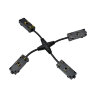 TR2116-BK Гибкий Х-образный, электрический коннектор трека SMART, черный.