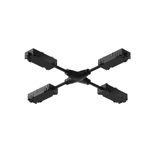 TR2116-BK Гибкий Х-образный, электрический коннектор трека SMART, черный. Фото 3