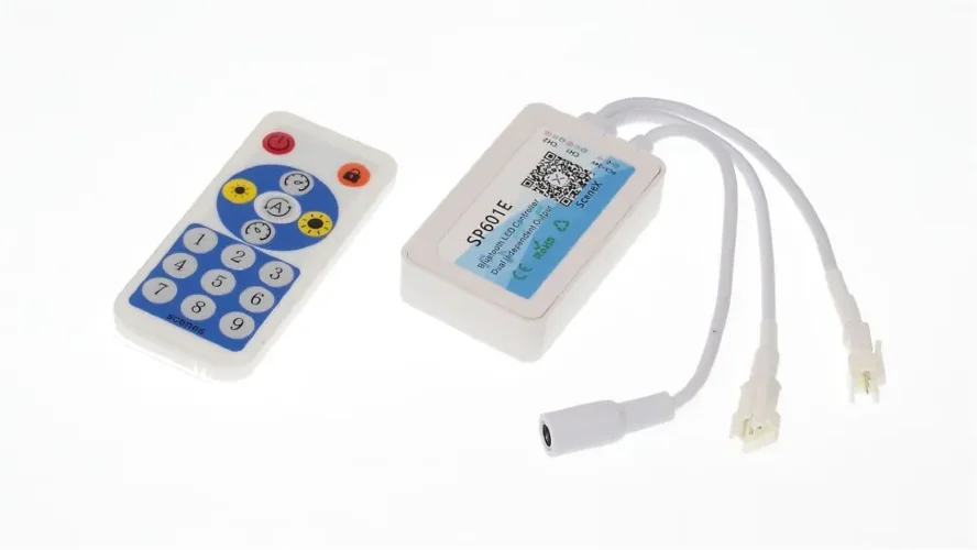 Контроллер SP601E S375 (5-24V, 2х600pix, SPI, пульт+ управление по Bluetooth) - фото I
