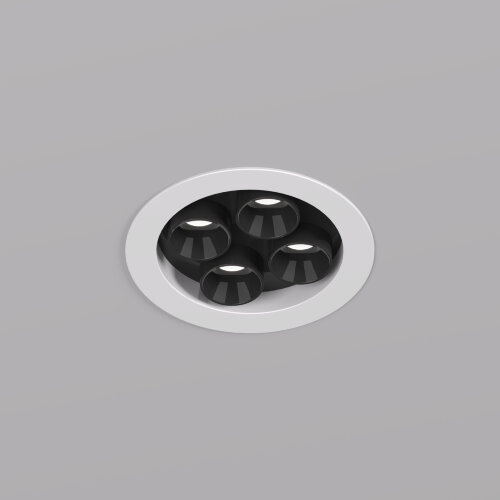 DK2510-WB Встраиваемый светильник SPACE со светодиодом d65 220V 8W 38° 4000К IP20 белый/черный алюминий.