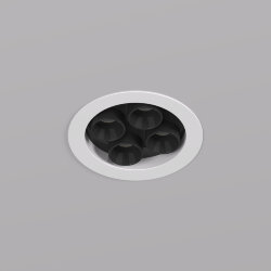 Встраиваемый светильник SPACE со светодиодом d65 220V 8W 38° 4000К IP20 белый/черный алюминий, Denkirs DK2510-WB