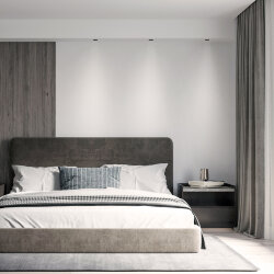 Встраиваемый светильник SPACE со светодиодом d65 220V 8W 38° 4000К IP20 белый/черный алюминий, Denkirs DK2510-WB