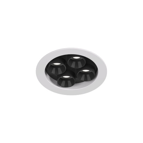 DK2510-WB Встраиваемый светильник SPACE со светодиодом d65 220V 8W 38° 4000К IP20 белый/черный алюминий. Фото 4