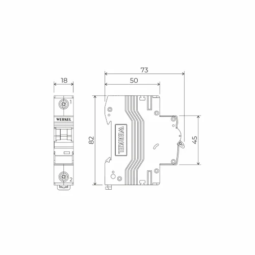 Автоматический выключатель 1P 40 A C 4,5 кА W901P404 - фото 3